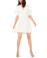Фото #8 товара Women's V-Neck Tiered Bubble Puff Sleeve Mini Dress