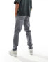 ASOS DESIGN pull on trouser in grey with elasticated waist