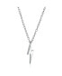 Delicate Minimalist Geometric Zig Zag Flash Lightning Bolt Pendant Necklace For Women .925 Sterling Silver