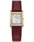 ფოტო #1 პროდუქტის Eco-Drive Women's Citizen L Bianca Burgundy Leather Strap Watch, 22x28mm