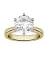 ფოტო #5 პროდუქტის Moissanite Solitaire Engagement Ring 3-1/10 ct. t.w. Diamond Equivalent in 14k White or Yellow Gold