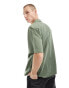 Фото #4 товара Cotton On contrast sleeve sage short sleeve utility shirt