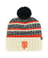 Фото #1 товара Men's Natural San Francisco Giants Tavern Cuffed Knit Hat with Pom