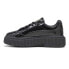 Puma Dinara Gloss Lace Up Womens Black Sneakers Casual Shoes 39323201