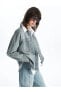 Фото #1 товара LCW Vision Düz Uzun Kollu Oversize Kadın Jean Gömlek Ceket
