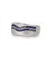 ფოტო #2 პროდუქტის Life's a Beach Design Sterling Silver Blue Sapphire, Topaz Gemstone Band Men Ring