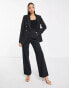 Фото #8 товара Miss Selfridge straight leg slouchy dad trouser in black