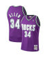 ფოტო #1 პროდუქტის Men's Ray Allen Purple Milwaukee Bucks Hardwood Classics 2000-01 Swingman Jersey