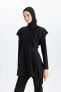 Фото #7 товара Купальник Regular Fit 4-х частейный Burkini Tesettür Mayo Takım B5228ax24sm Defacto