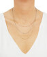 Фото #2 товара Macy's mirror Link 18" Layered Necklace in 10k Tricolor Gold