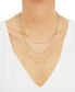 Macy's mirror Link 18" Layered Necklace in 10k Tricolor Gold