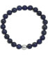 ფოტო #8 პროდუქტის Genuine Stone Bead Stretch Bracelet with Silver Plate or Gold Plate Bead Accent