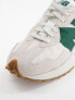 Фото #4 товара New Balance 327 trainers in off white and green