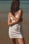 Фото #6 товара Короткое кружевное платье с бантом ZARA