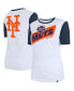 Фото #1 товара Women's White New York Mets Colorblock T-shirt
