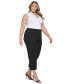 Фото #4 товара Plus Size Solid Ankle Pants