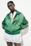 Satin jacket with taping