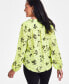 Фото #2 товара Women's Printed Surplice Top, XS-3X, Created for Macy's