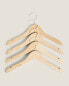 Фото #2 товара Pack of children’s wooden hangers (pack of 4)