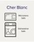 Cher Blanc Square Salad Plate