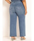 Plus Size Pintuck Detail Flare Leg Jean