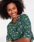 Women's Button-Front Crepe Shirt, Created for Macy's