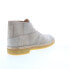 Фото #15 товара Clarks Desert Boot 26156289 Mens Gray Leather Lace Up Chukkas Boots