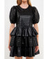 ფოტო #1 პროდუქტის Women's Faux Leather Mini Dress