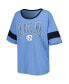 Фото #2 товара Women's Carolina Blue North Carolina Tar Heels Jumbo Arch Striped Half-Sleeve T-shirt