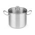 Pot with Glass Lid BRA A343936 10,5 L Steel Stainless steel Stainless steel 18/10