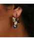 ფოტო #2 პროდუქტის Women's Stone Hoop Earrings