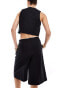 Фото #5 товара Mango linen waistband detail co-ord shorts in black