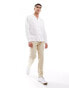 Bershka boxy fit long sleeve shirt in white