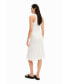 ფოტო #4 პროდუქტის Women's Ribbed patchwork midi dress