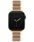 ფოტო #2 პროდუქტის Women's Taupe Silicone and Gold-Tone Alloy Link Bracelet Compatible with 38mm/40mm/41mm Apple Watch