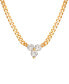 ფოტო #1 პროდუქტის Cubic Zirconia Trio Collar Necklace in Gold-Plated Sterling Silver, 16" + 2" extender, Created for Macy's
