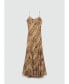 Фото #1 товара Women's Snake Print Chiffon Dress