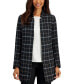 Фото #3 товара Petite Plaid Star-Collar Open-Front Topper Jacket