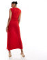 Фото #4 товара & Other Stories midi dress with drape detail in red