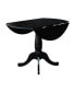 International Concept 42" Round Dual Drop Leaf Pedestal Table