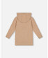 ფოტო #2 პროდუქტის Big Girls Hooded Rib Tunic Beige