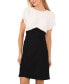 Фото #3 товара Women's Colorblocked Dolman Short Sleeve Dress