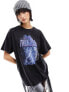 ONLY thunder rhinestone t-shirt in washed black