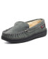 Фото #1 товара Yukon Men's Suede Shearling Moccasin Slippers Moc Toe Slip On Shoes