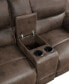 White Label Fleming 80" Power Double Reclining Love Seat with Center Console