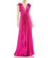 ფოტო #4 პროდუქტის Women's Ieena Pleated Ruffled Cap Sleeve Cut Out Lace Up Gown