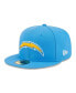 ფოტო #2 პროდუქტის Men's Powder Blue Los Angeles Chargers Main Patch 59FIFTY Fitted Hat