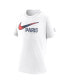 ფოტო #2 პროდუქტის Big Boys and Girls White Paris Saint-Germain Swoosh T-Shirt