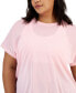 Фото #3 товара Plus Size Birdseye-Mesh Dolman-Sleeve Top, Created for Macy's