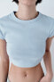 Fitted cropped t-shirt